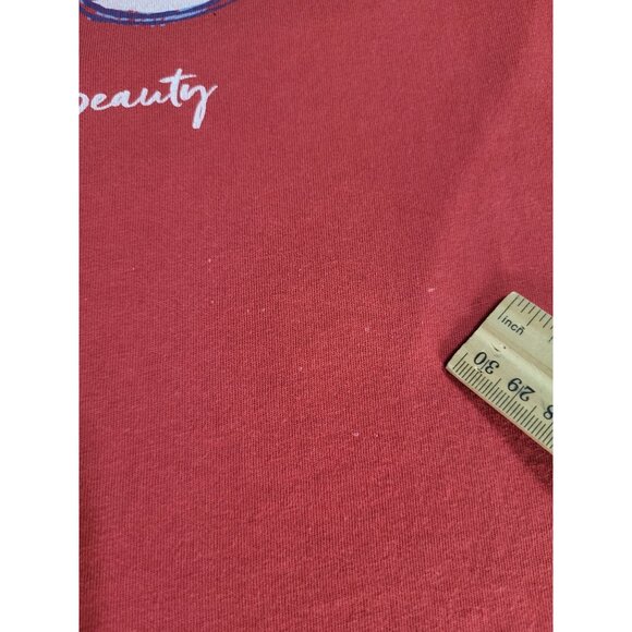 LIFE IS GOOD "See the Beauty" Womens M Patriotic USA Red American Flag July 4th - Picture 7 of 10